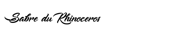 Sabre du Rhinoceros font preview